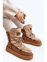 Voděodolné sněhule na platformě veganské D.Franklin DFSH370004 Hnědé Voděodolné sněhule na platformě veganské D.Franklin DFSH370004 Hnědé