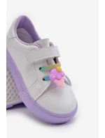 Dětské tenisky s suchým zipem bílo-fialové Pennyn