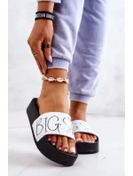 Dámské moderní pantofle Big Star - černá/bílá