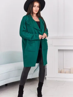 Dámská peleríny s kapsami 9587 Tmavě zelená - Kesi