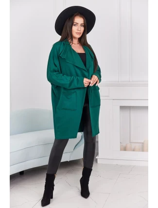 Dámská peleríny s kapsami 9587 Tmavě zelená - Kesi