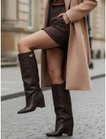 FashionStreet hnědé široké svrchní boty ZY1028