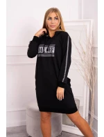 Šaty s reflexním potiskem černé