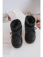 Dětské Zimní Boty S Hřejivým Kožíškem Černé Nastira