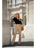 Kalhoty Bootcut S371 světle hnědé - Stylove