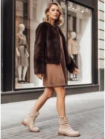 Dámské semišové béžové kozačky FashionStreet ZY1282