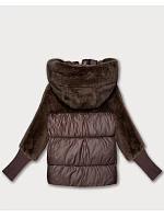 Dámská zimní bunda s kapucí Goodlookin hnědá (LD-5562) Dámská zimní bunda s kapucí Goodlookin hnědá (LD-5562)