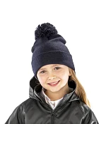 Result Headwear RC 028J Dětská pletená čepice s bambulí 28.028J purple
