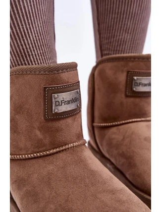 Veganské voděodolné sněhule na platformě D.Franklin Tmavě béžová