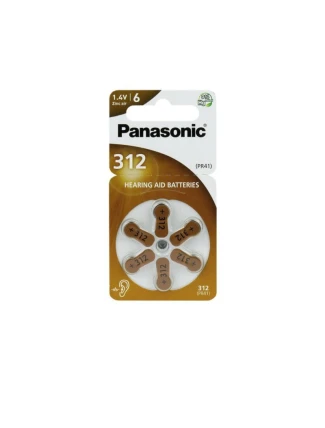 Baterie 312 PANASONIC 6 ks cena za zavření.