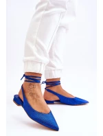 Vázané Baleríny S Kamínky Modre Mavis