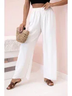 Kalhoty se širokými nohavicemi světle béžová Kalhoty se širokými nohavicemi světle béžová