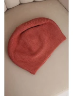 Dámská čepice klasická hladká beanie K420 rezavá