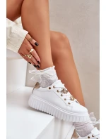 Dámské tenisky s ozdobami bílé Grelesi