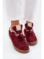 Dámské tenisky na platformě s vyhříváním kožešiny Bordó Solvia