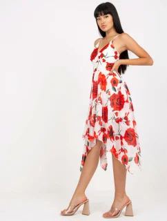 Šaty DHJ SK 15952 1.24X bílé a červené