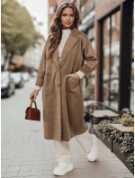 Dámský oversize kabát AVELINNI dlouhý béžový FashionStreet NY0694 Dámský oversize kabát AVELINNI dlouhý béžový FashionStreet NY0694