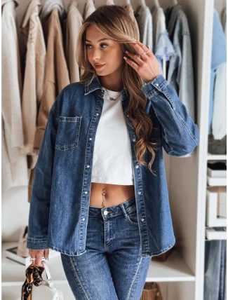 Dámská džínová košile OVERLLO modrá FashionStreet DY0454