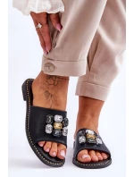 Dámské sandály s kamínky S.Barski KV-2775-31 Černá