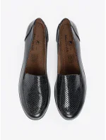 Exkluzívní černé polobotky dámské na klínku Exkluzívní černé polobotky dámské na klínku