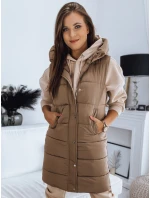 Dámská prošívaná vesta NOELIA camel FashionStreet TY3131