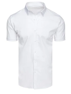 Pánská bílá košile s krátkým rukávem FashionStreet KX1045