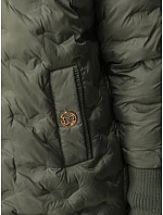 Dámská prošívaná bunda s kapucí, zelená, FashionStreet TY5869 Dámská prošívaná bunda s kapucí, zelená, FashionStreet TY5869