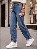 Dámské džíny s balónovým střihem a páskem, modré, FashionStreet UY3128 Dámské džíny s balónovým střihem a páskem, modré, FashionStreet UY3128