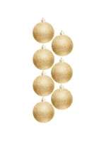 DEKORATIVNÍ PLASTOVÁ CETKA 6CM SADA 35 KS ZLATÁ