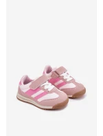 Dětské sneakersy sportovní boty na suchý zip růžové Viona