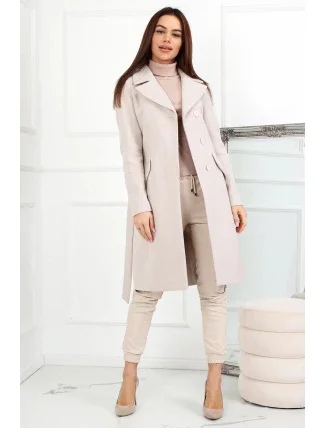 Dámský kabát Malika béžový- Merce Dámský kabát Malika béžový- Merce