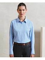 Premier PR 320 Popelínová kostkovaná halenka s dl. rukávem 39.0320 navy/white