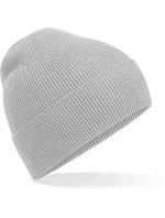 Beechfield B 51N Pletená čepice z bio bavlny 53.051N light grey