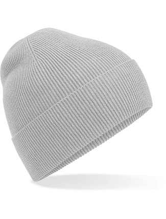 Beechfield B 51N Pletená čepice z bio bavlny 53.051N light grey