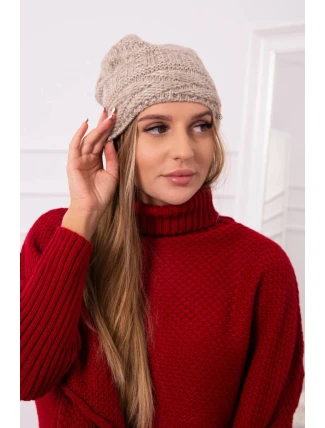 Fleecová čepice Edyta K298 béžová