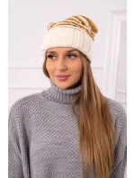 Dámská čepice Feba K330 ecru+orange Dámská čepice Feba K330 ecru+orange