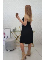 Šaty se širokými ramínky černé