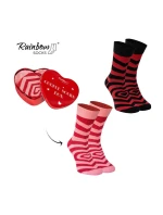 Ponožky COUPLE BOX 2 Páry Krabička Srdce Rainbow Socks