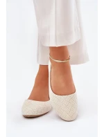 Dámské Ploché Baletky S Leskem Zlaté Tatorelis