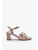 Dámské sandály na vysokém podpatku Sergio Leone Gold Dámské sandály na vysokém podpatku Sergio Leone Gold