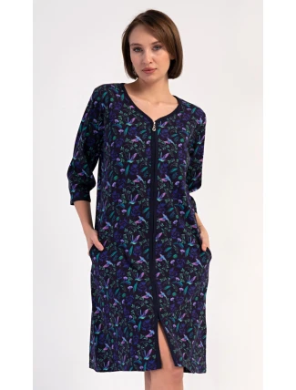 Dámské domácí šaty Kolibřík modré - Vienetta