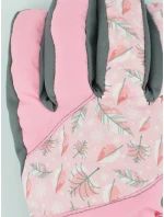 Noviti RN055 Dívčí lyžařské rukavice Leaves