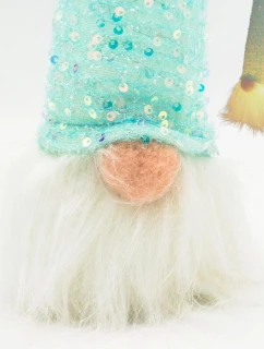 DEKORATIVNÍ LED SANTA CLAUS 25CM MODRÁ