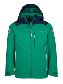 Trollkids Kids Bergen Jacket pepper green/navy (610-327) dětská bunda do deště pro chlapce/dívky