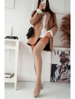 Dámské podkolenky s otvoreným žebrováním béžové