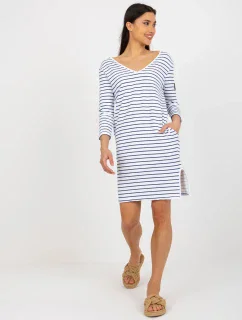 Dámské šaty TW SK BL 1010 šaty.74 bílá a tmavě modrá - FPrice