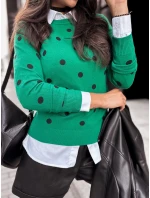 Dámský svetr ATHENA zelený FashionStreet MY2058 Dámský svetr ATHENA zelený FashionStreet MY2058