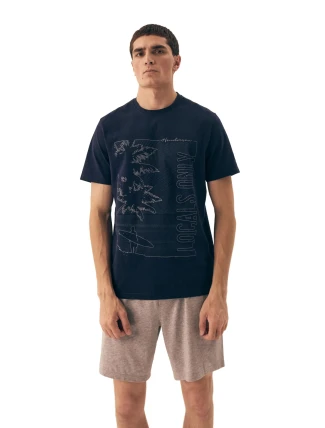 Pánské pyžamo 42598 Surf blue - HENDERSON Pánské pyžamo 42598 Surf blue - HENDERSON