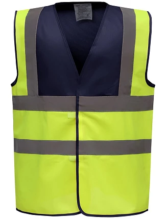 Yoko HVW 100 Hi-Vis bezpečnostní vesta 79.W100 navy/hi vis yellow