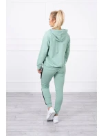 Sportovní sada s pruhy tmavě mátová